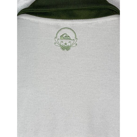 Y2K Quicksilver Jacket Green & White Track Full Zip Hoodless 2000s Size S/P - Picture 10 of 12